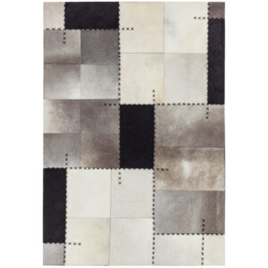 Xylo Hand Sewn Cowhide Mono Cross Stitch Rug