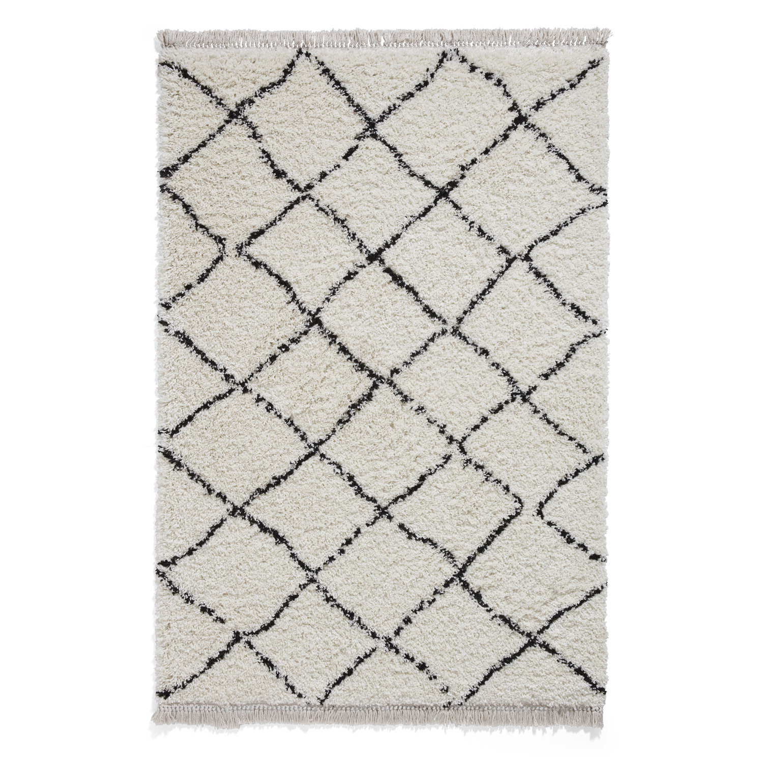 Boho 5413 White Black Rug