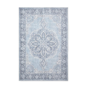 Zahra Washable S0063 Blue Rug