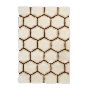 Noble House NH30782 Cream Brown Rug