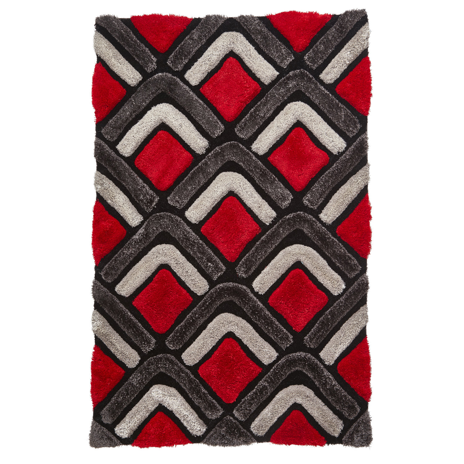 Noble House NH8199 Black Red Rug
