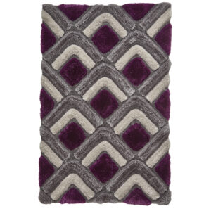 Noble House NH8199 Grey Purple Rug