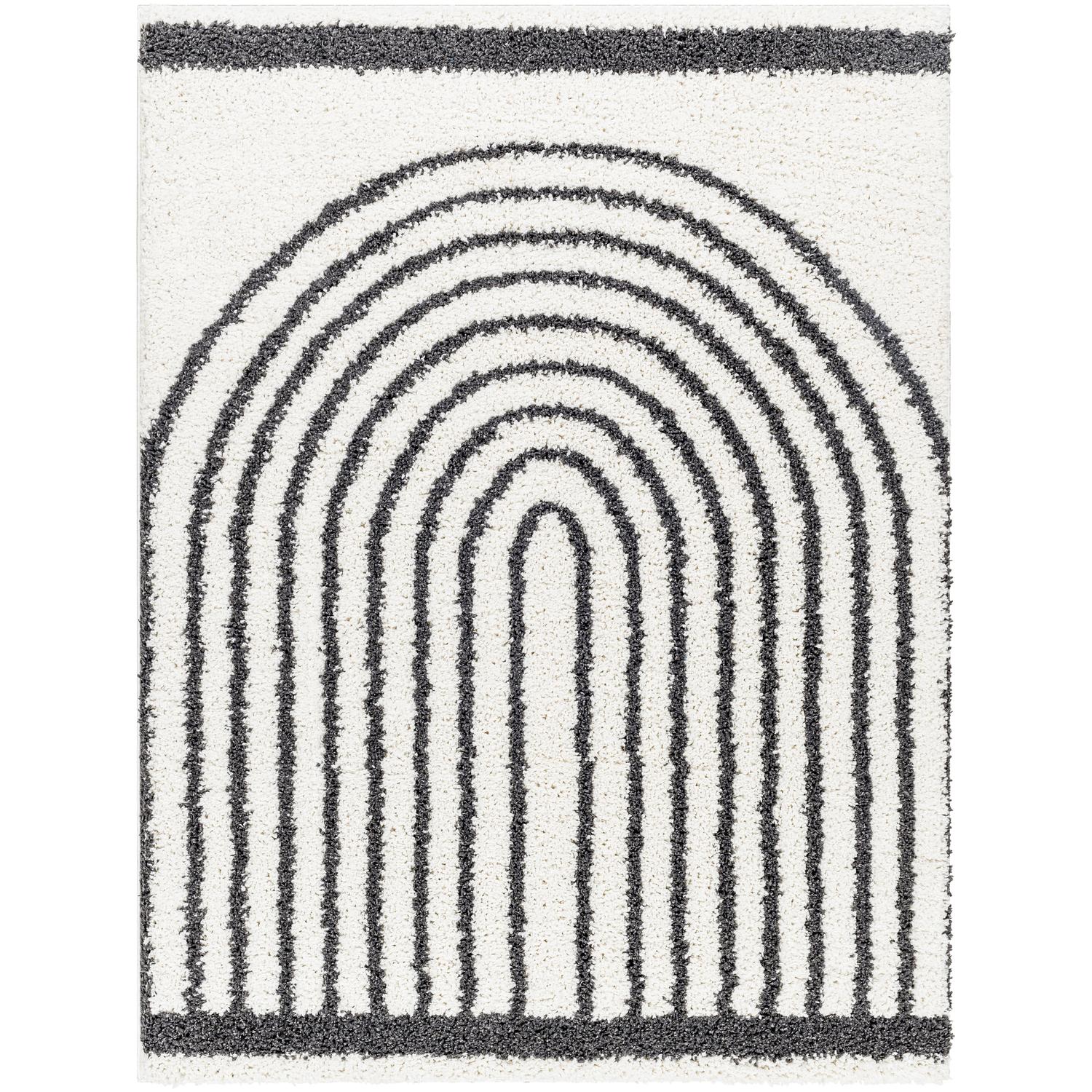 Birmingham BMM2312 Ivory Black Rug