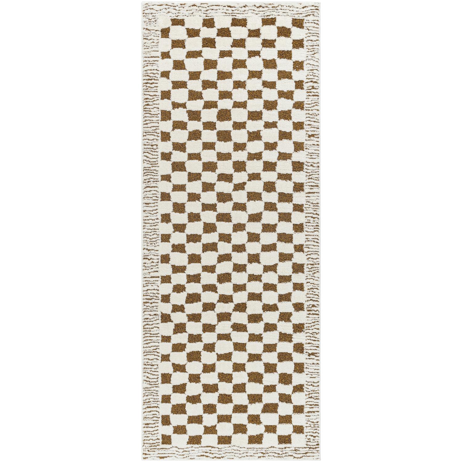 Freud FEU2326 Brown Checkered Runner