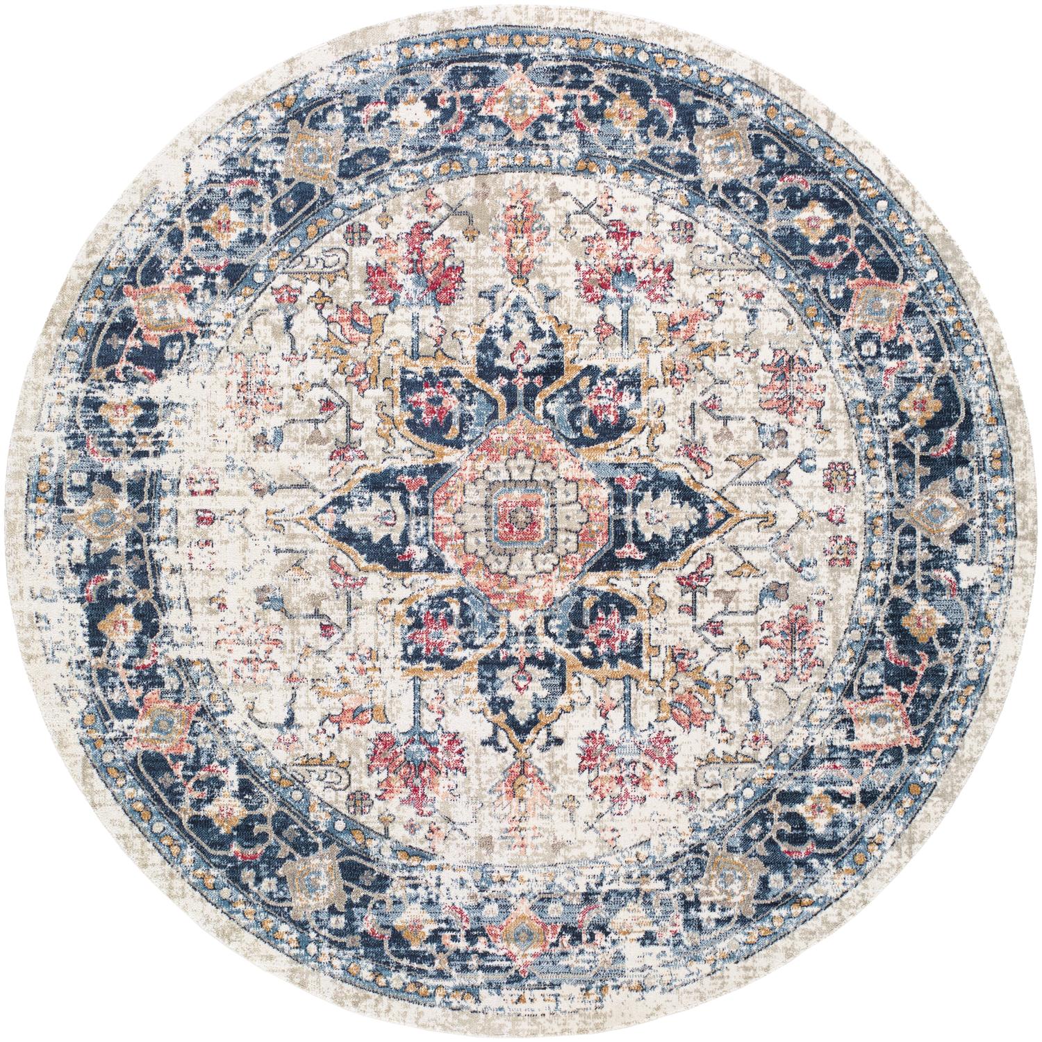 Huntington HTB2300 Blue Circle Rug