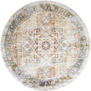 Lillian LLL2317 Burnt Orange Circle Rug