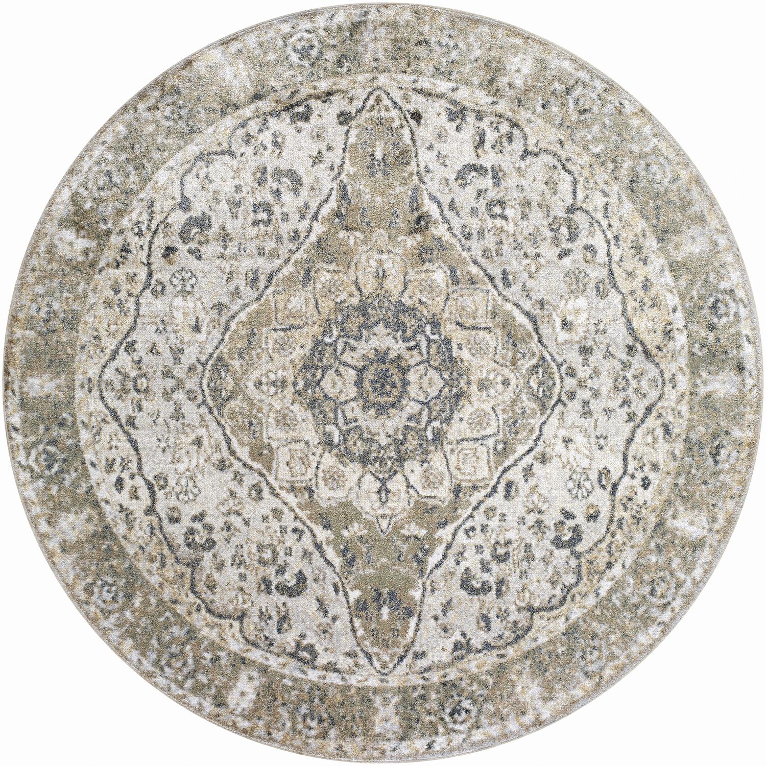 Lillian LLL2322 Camel Circle Rug