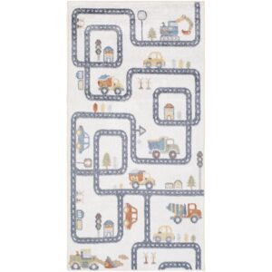 Lillian LLL2347 Vroomville Beige Grey Rug