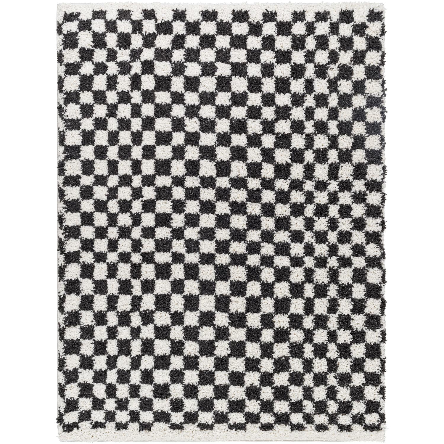 Birmingham BMM2319 Black Checkered Rug