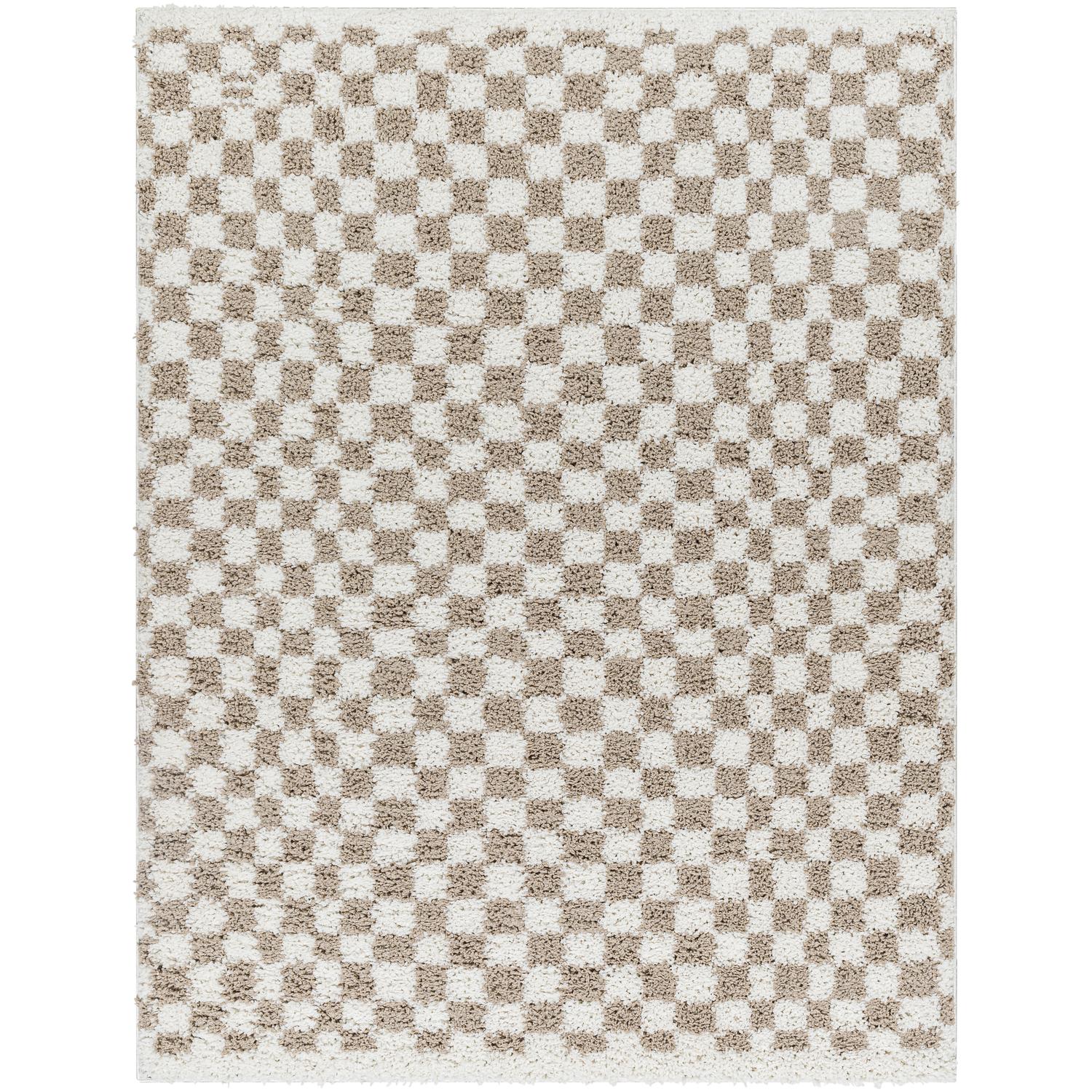 Birmingham BMM2322 Tan Checkered Rug