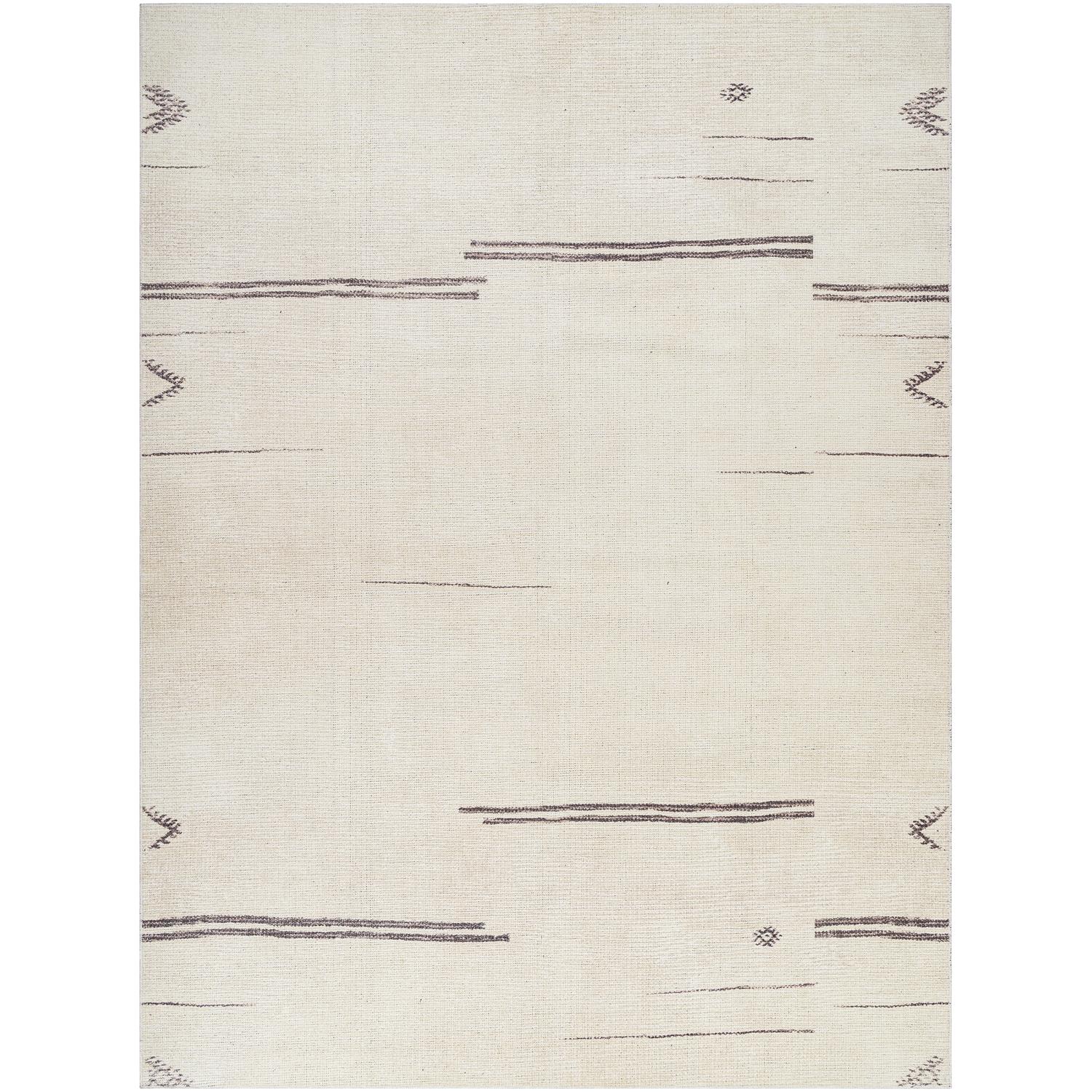 Rivi Becki Owens x Livabliss BORC2301 Beige Dark Brown Rug