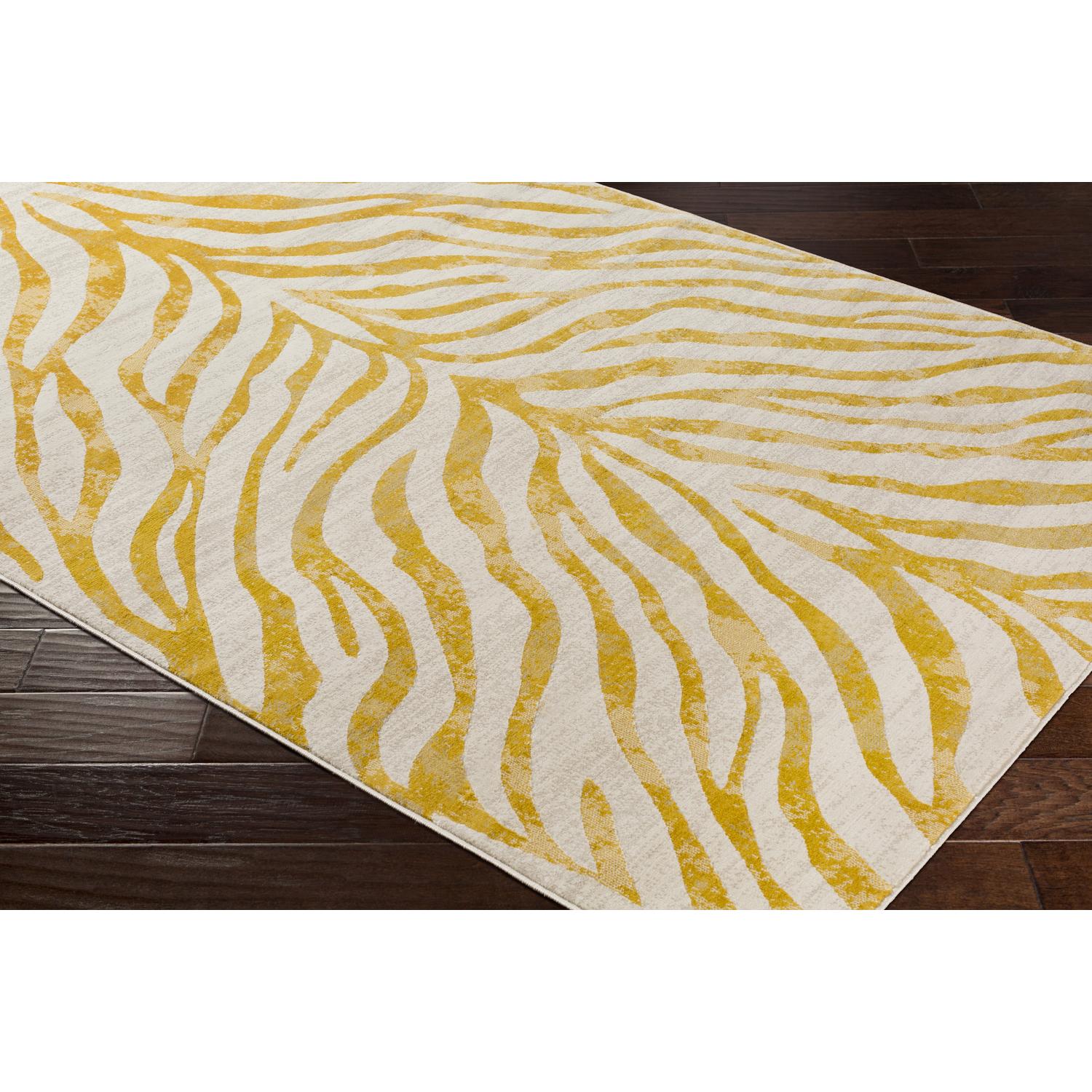 City CIT2302 Zebra Mustard Rug
