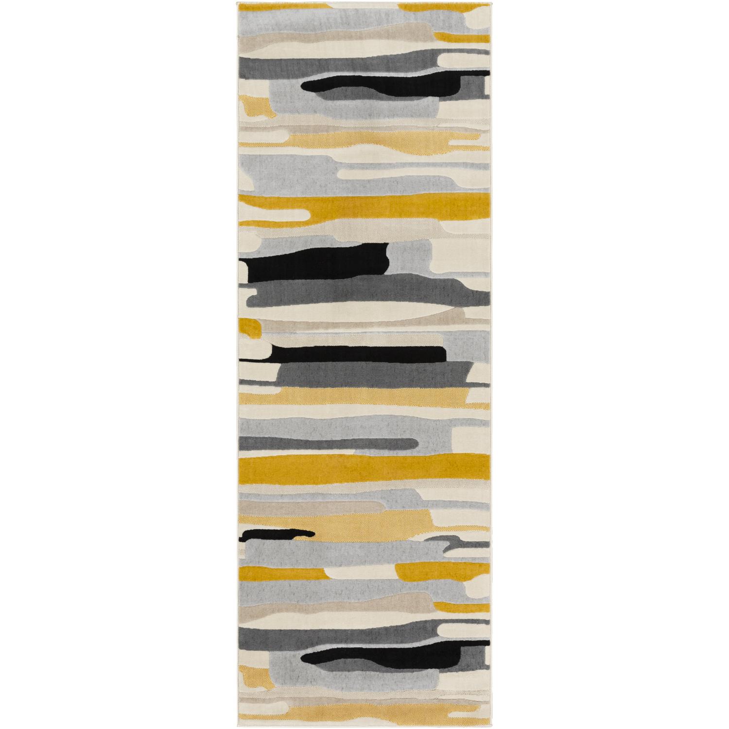 City CIT2340 Mustard Ivory Runner