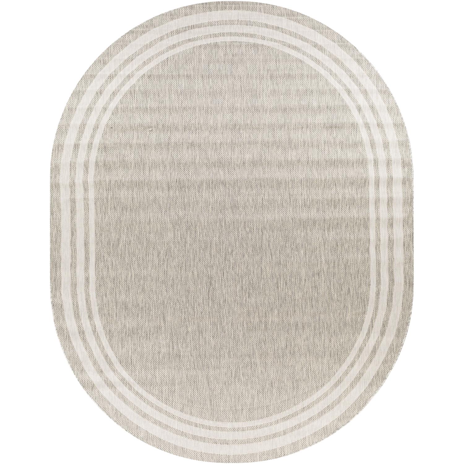 Eagean EAG2366 Light Grey Oval Rug