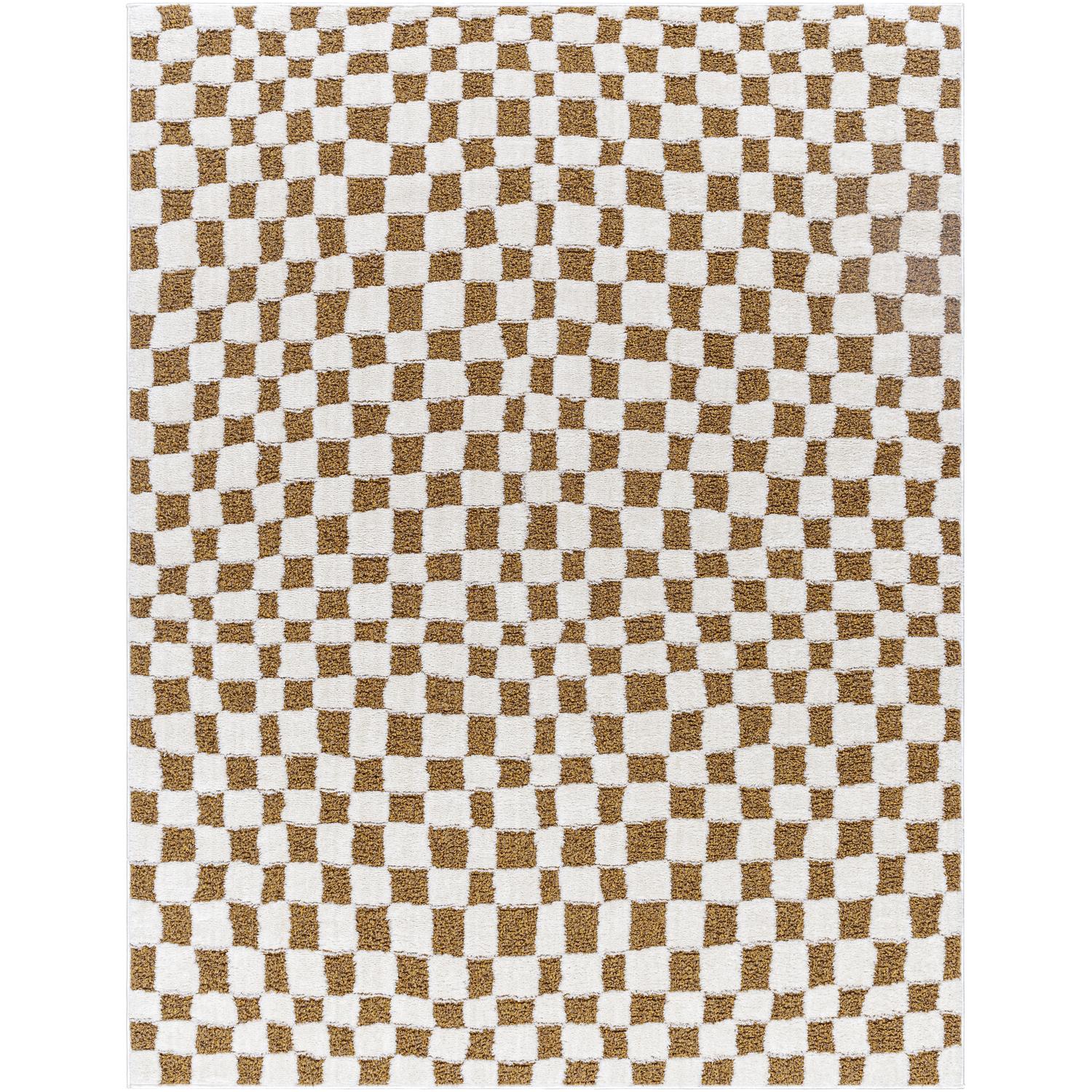 Freud FEU2317 Brown Checkered Rug