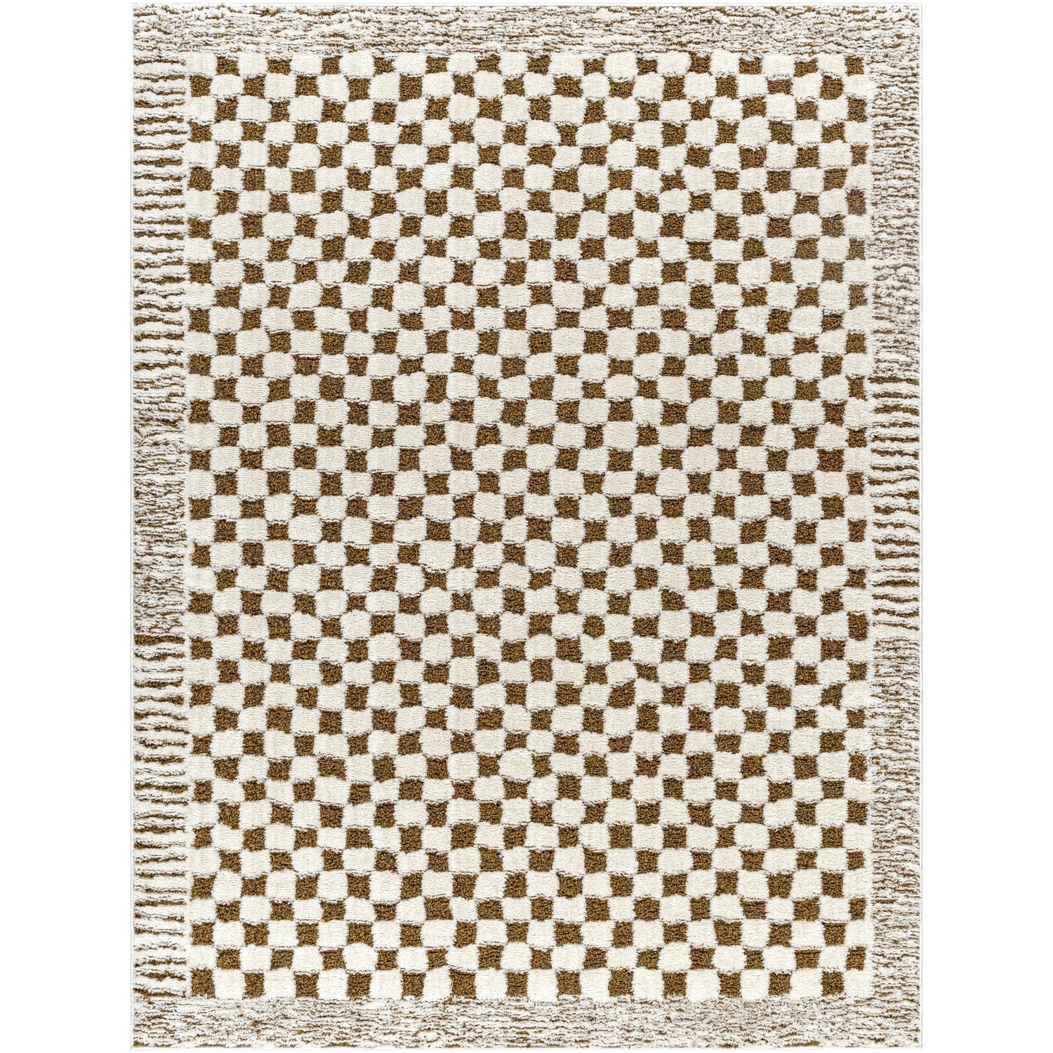 Freud FEU2326 Brown Checkered Rug