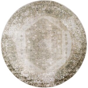 Lillian LLL2308 Camel Circle Rug