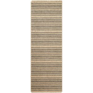 Mirage MGE2308 Jute-Look Brown Striped Runner