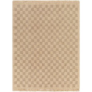 Mirage MGE2310 Jute-Look Brown Checkered Rug