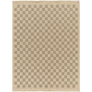 Mirage MGE2311 Jute-Look Brown Black Checkered Rug