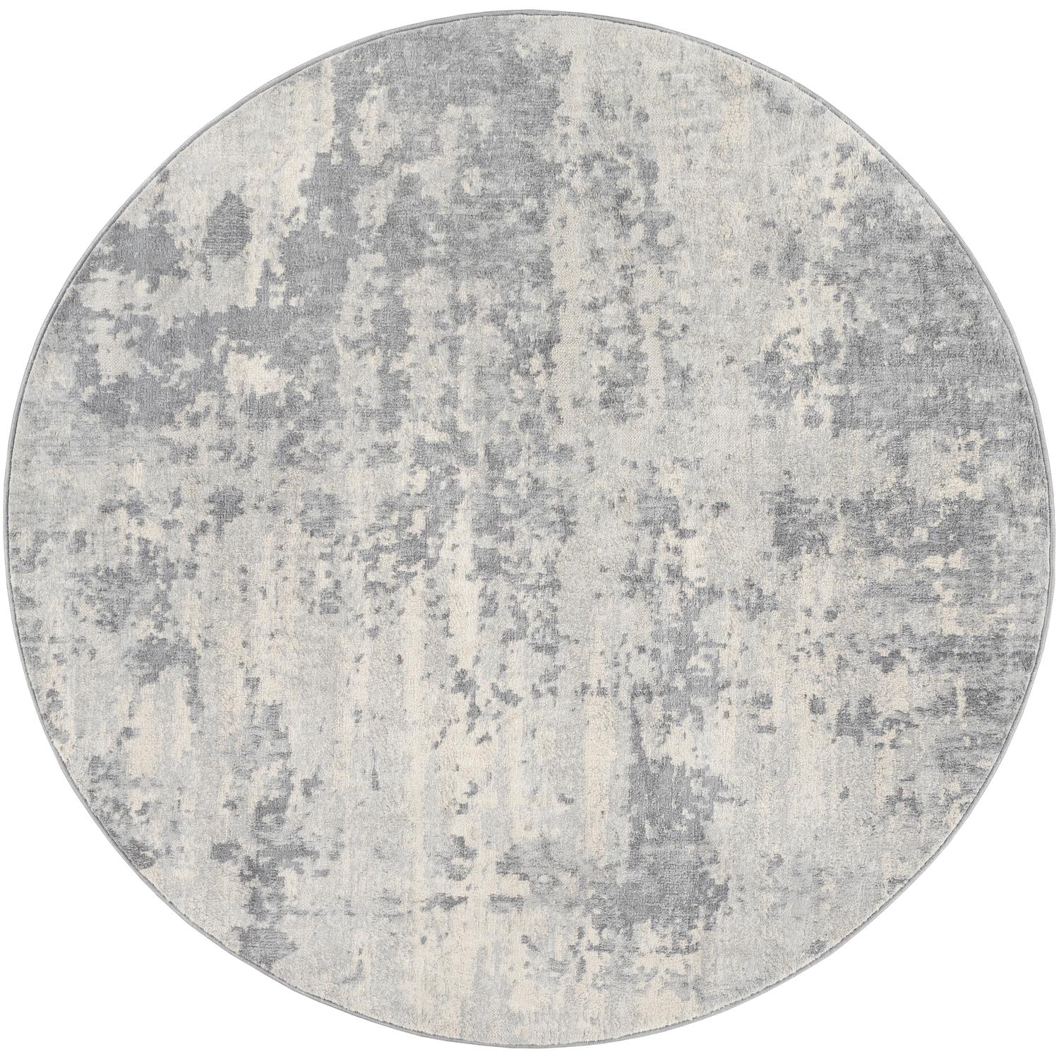Monaco MOC2311 Grey Ivory Circle Rug