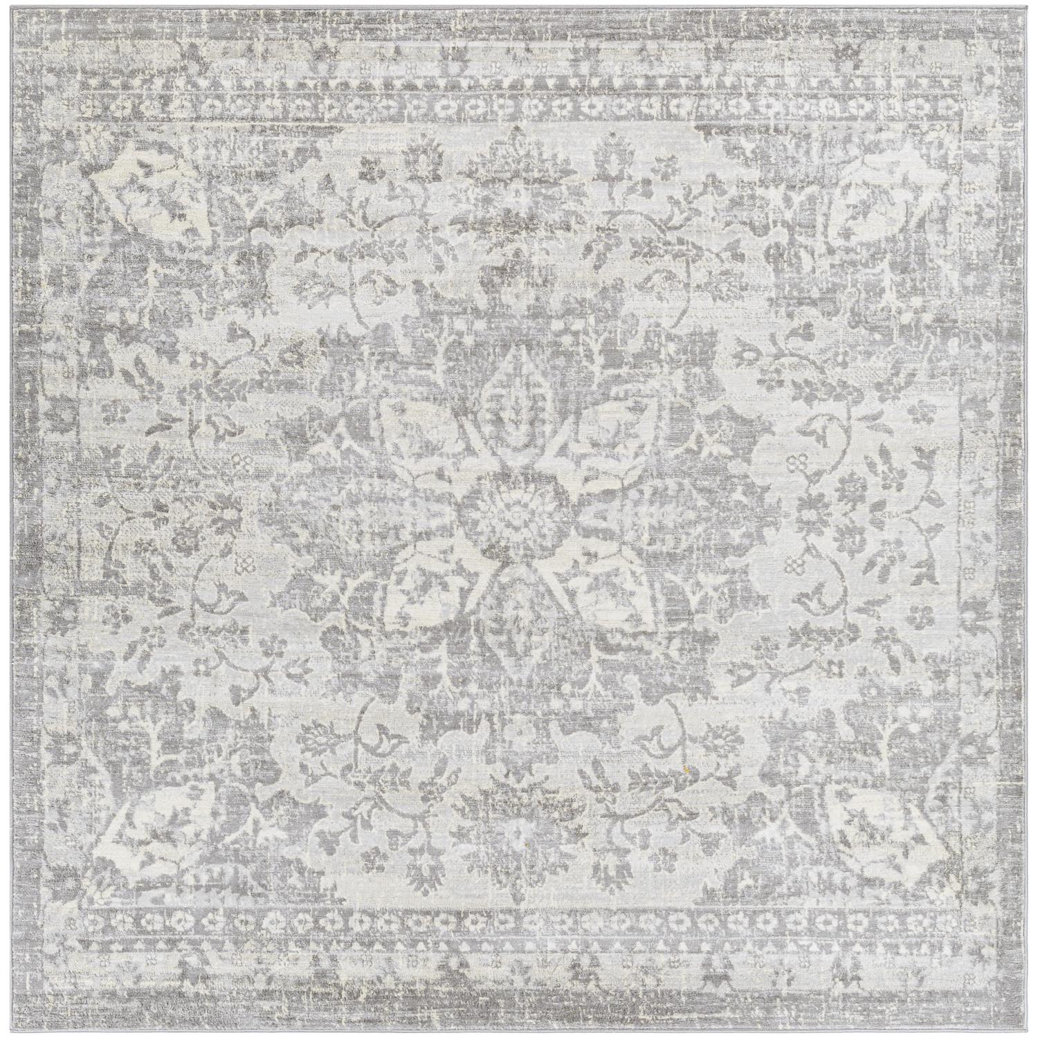 Monaco MOC2328 Grey Square Rug