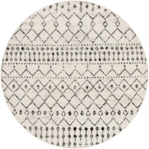 Pisa PSS2300 Cream Grey Circle Rug