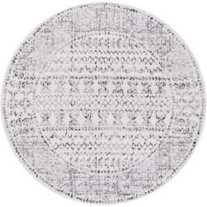 Pisa PSS2313 Cream Grey Circle Rug