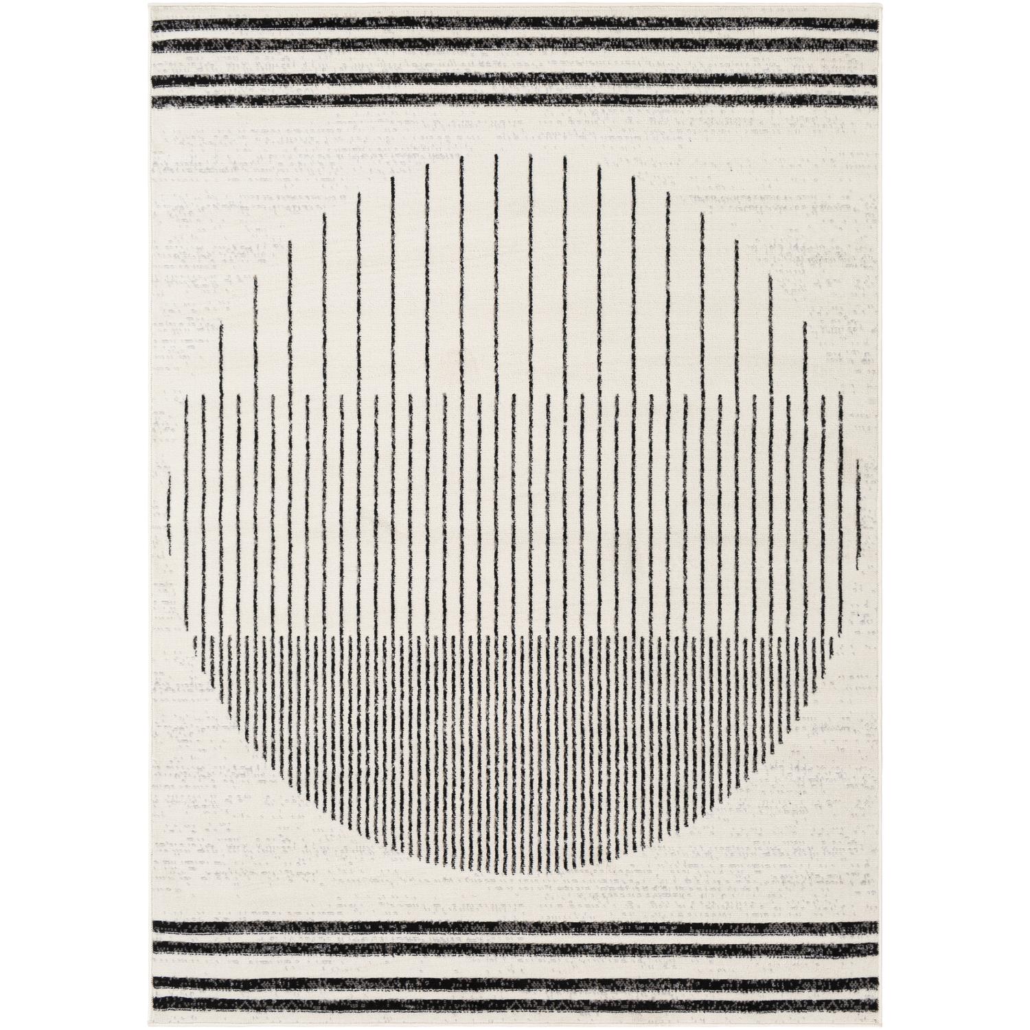 Pisa PSS2315 Cream Black Rug