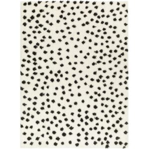 Rodos RDO2347 Ivory Black Polka Dot Rug