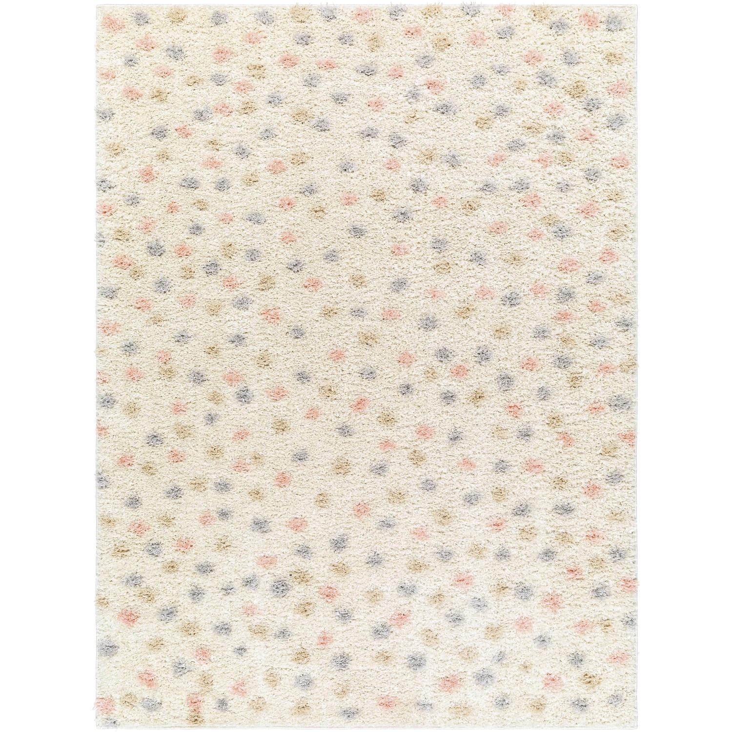 Rodos RDO2348 Beige Multicolour Polka Dot Rug