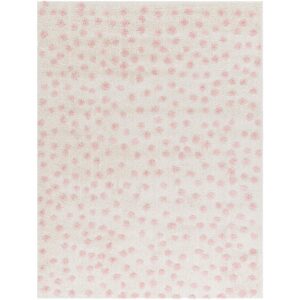 Rodos RDO2349 Beige Pink Polka Dot Rug