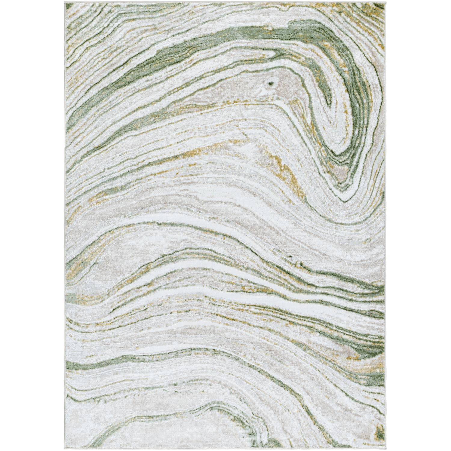 San Francisco SFO2307 Marble Moss Beige Rug