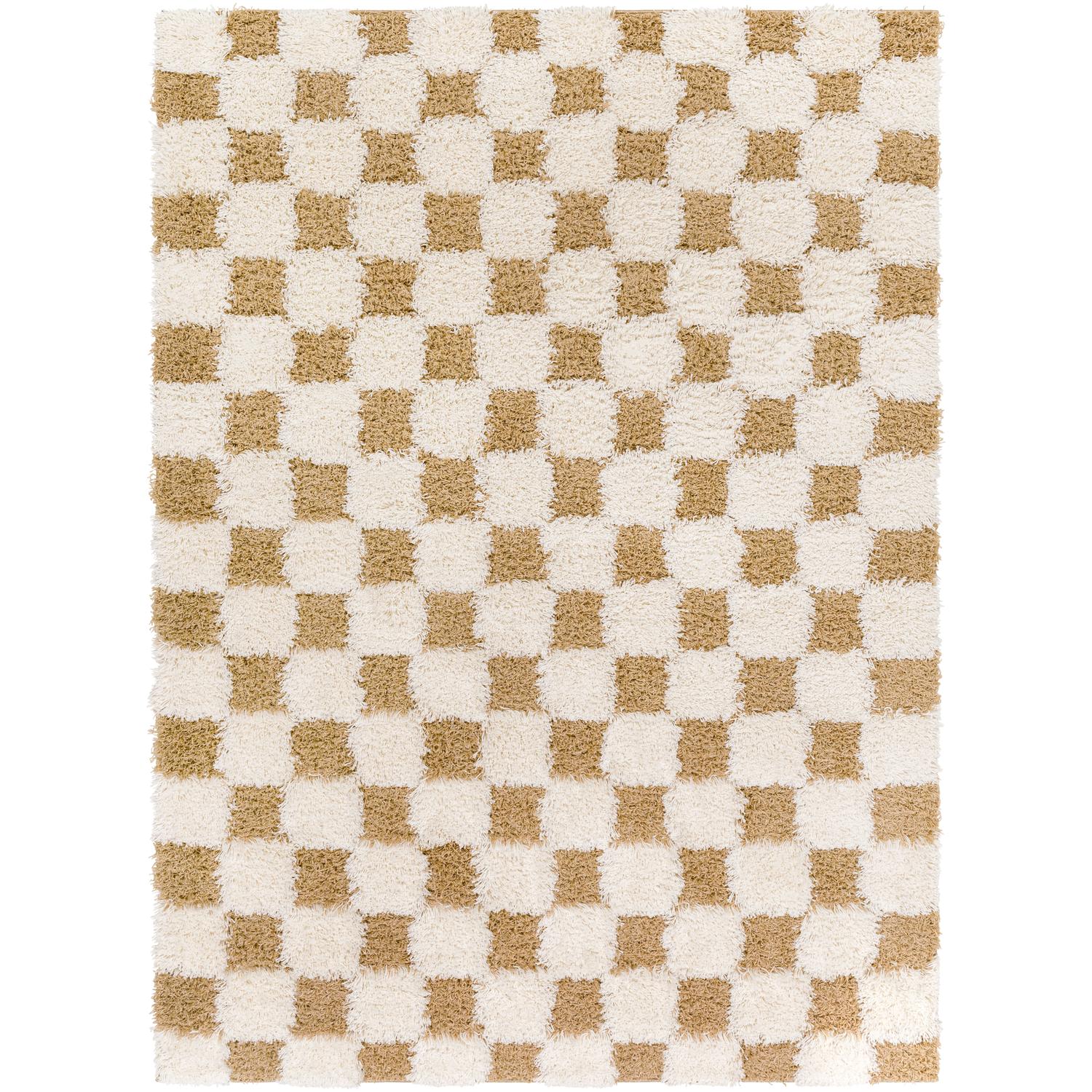 Urban USG2346 Mustard Checkered Rug