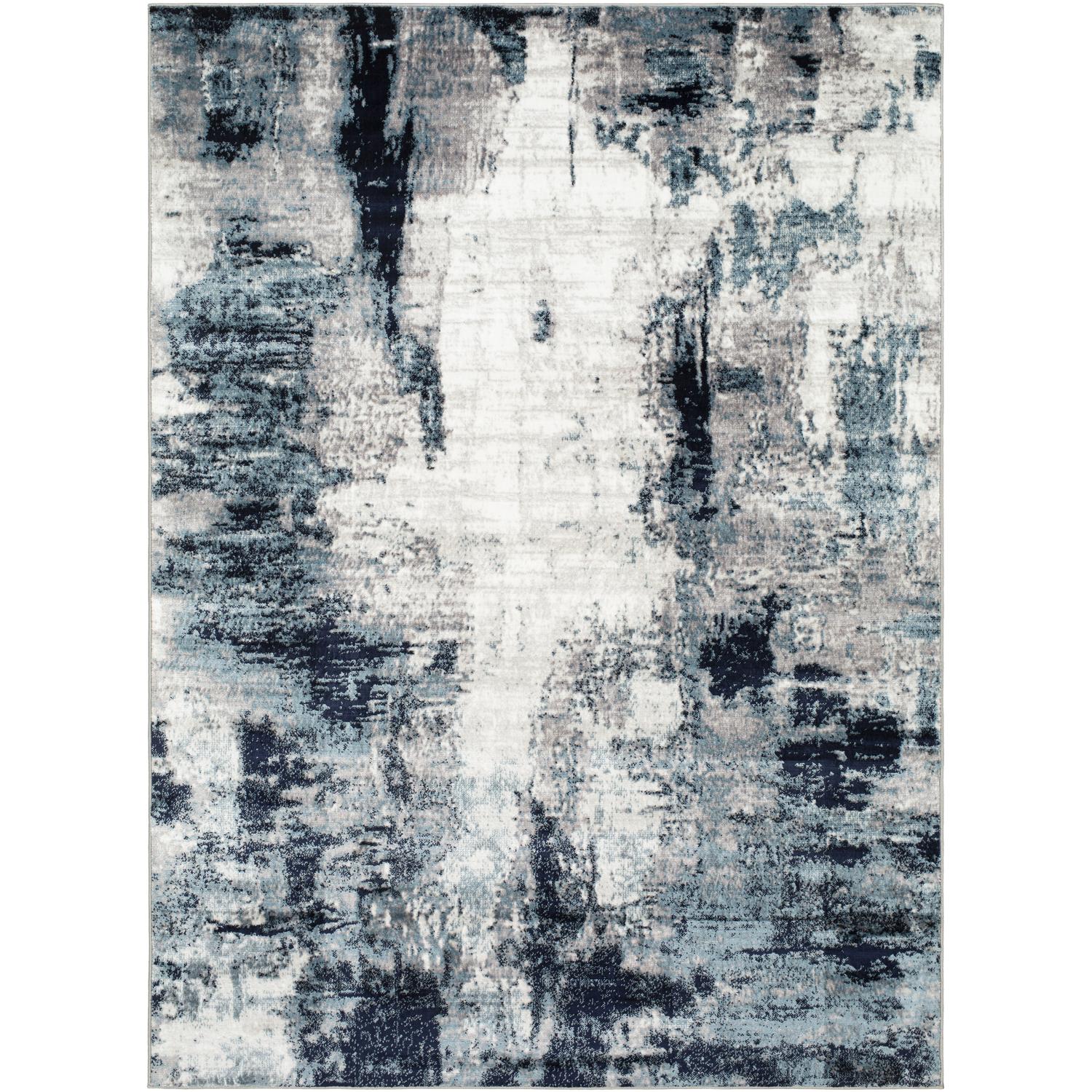 Wanderlust WNL2309 Marble Aqua Navy Rug