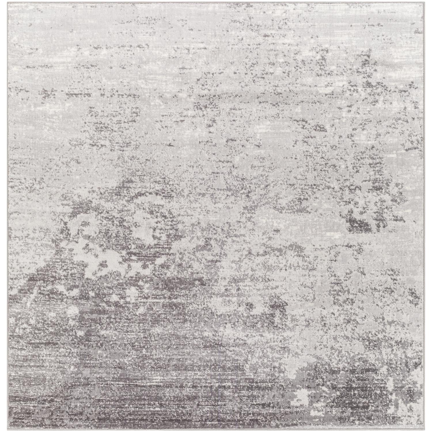 Wanderlust WNL2310 Marble Silver Grey Square Rug