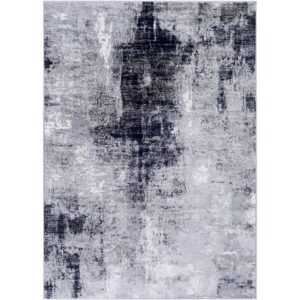 Wanderlust WNL2327 Marble Black Grey Rug