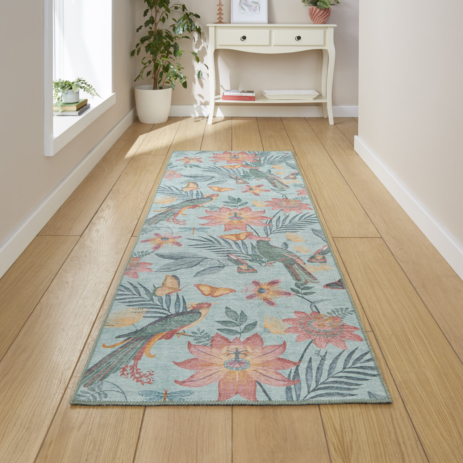 Amaya Tropical Birds Green Runner_1