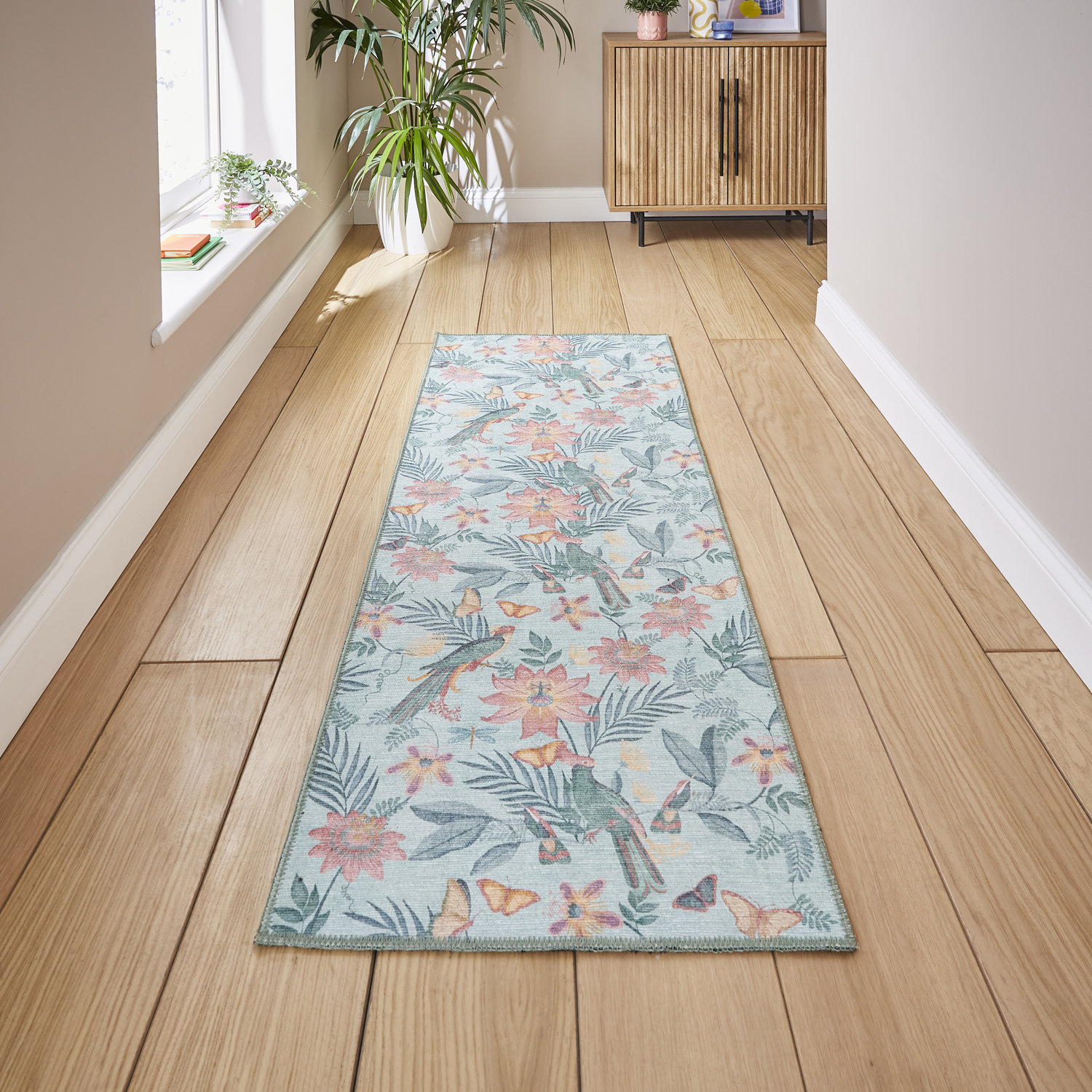 Amaya Tropical Birds Green Runner_1