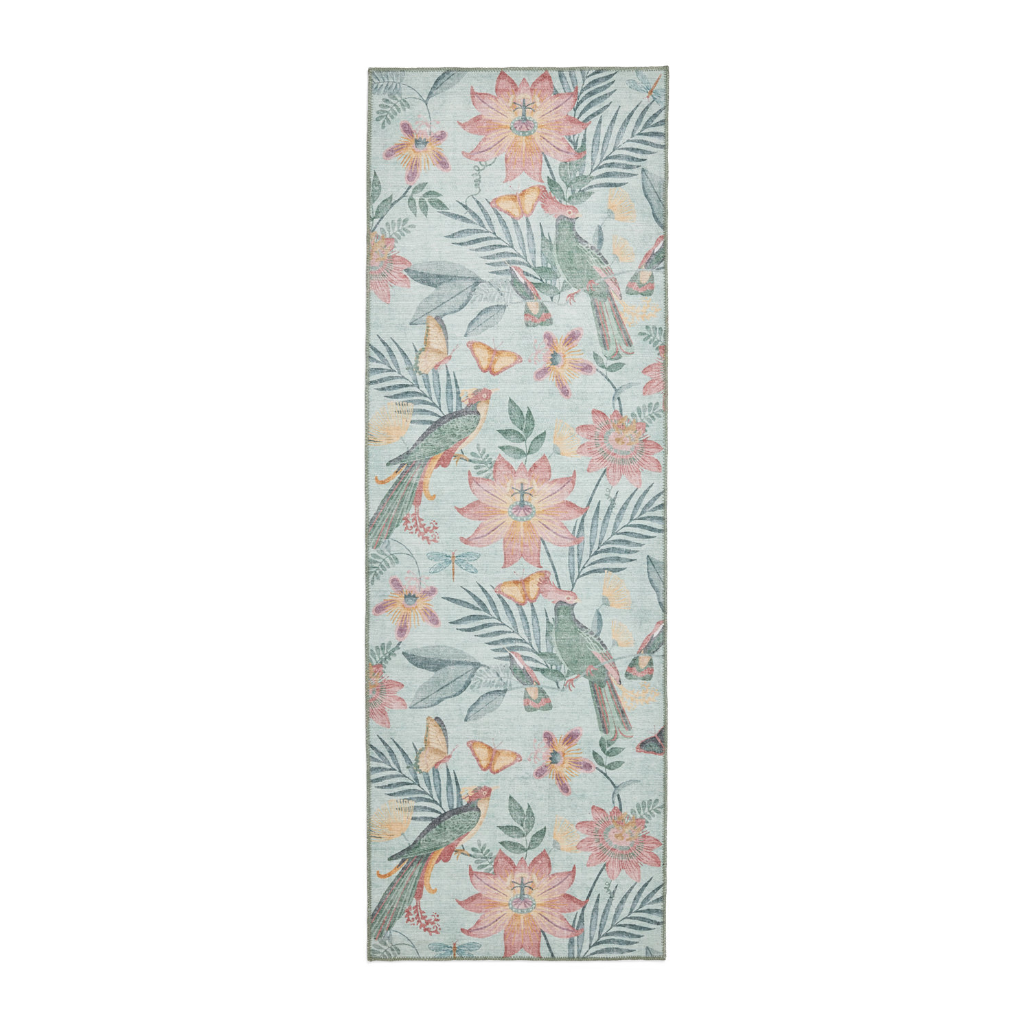 Catherine Lansfield Amaya Tropical Birds Green Runner