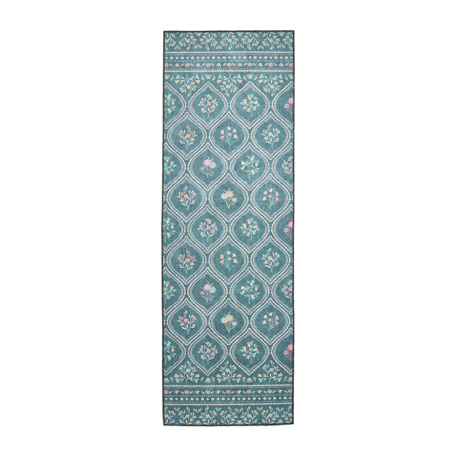 Catherine Lansfield Cameo Floral Green Runner