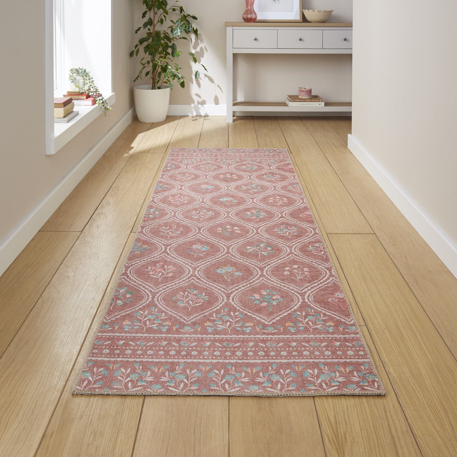 Cameo Floral Terracotta Runner_1