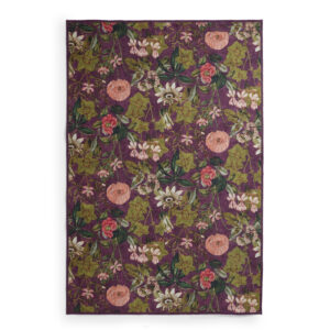 Clarke & Clarke Passiflora Mulberry Washable Rug