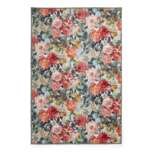 Clarke & Clarke Tahiti Teal & Rouge Washable Rug