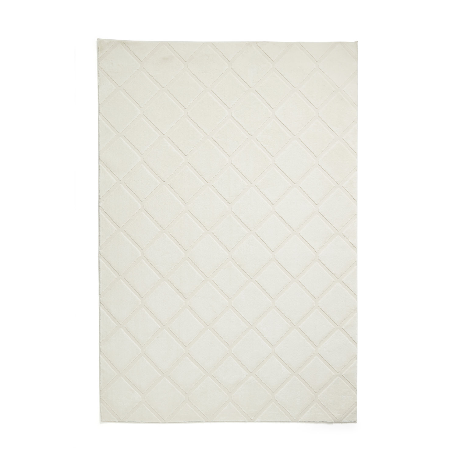 Catherine Lansfield Cosy Diamond Cream Rug