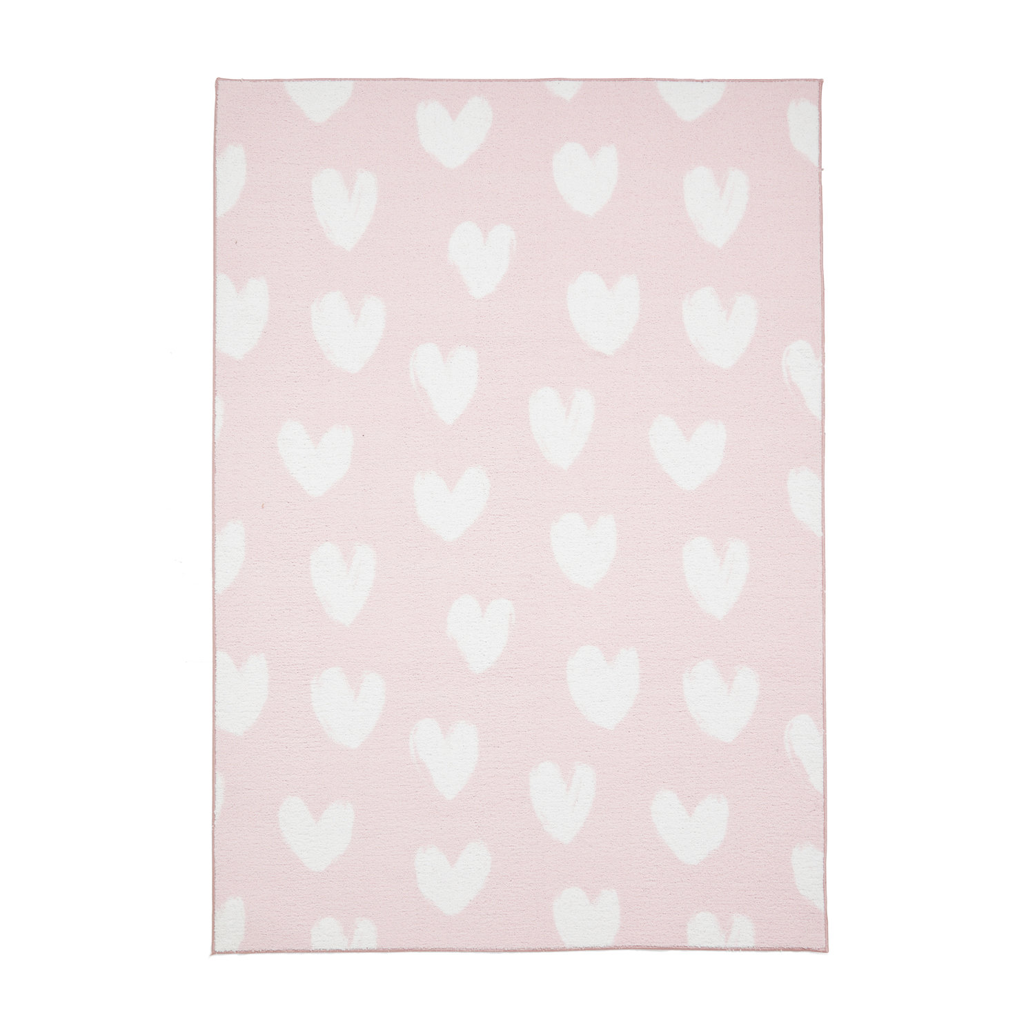 Catherine Lansfield Kids Hearts Pink Rug