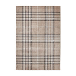 Catherine Lansfield Kelso Check Beige Rug