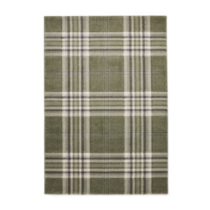 Catherine Lansfield Kelso Check Sage Green Rug