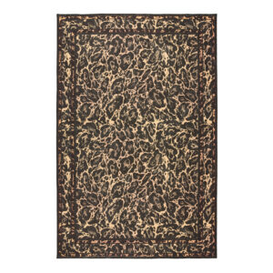 Laurence Llewelyn-Bowen Leopard Black Orange Rug