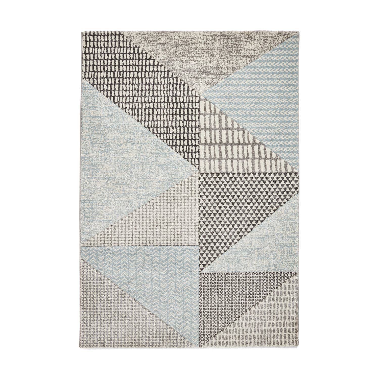 Catherine Lansfield Larsson Geo Blue Grey Rug